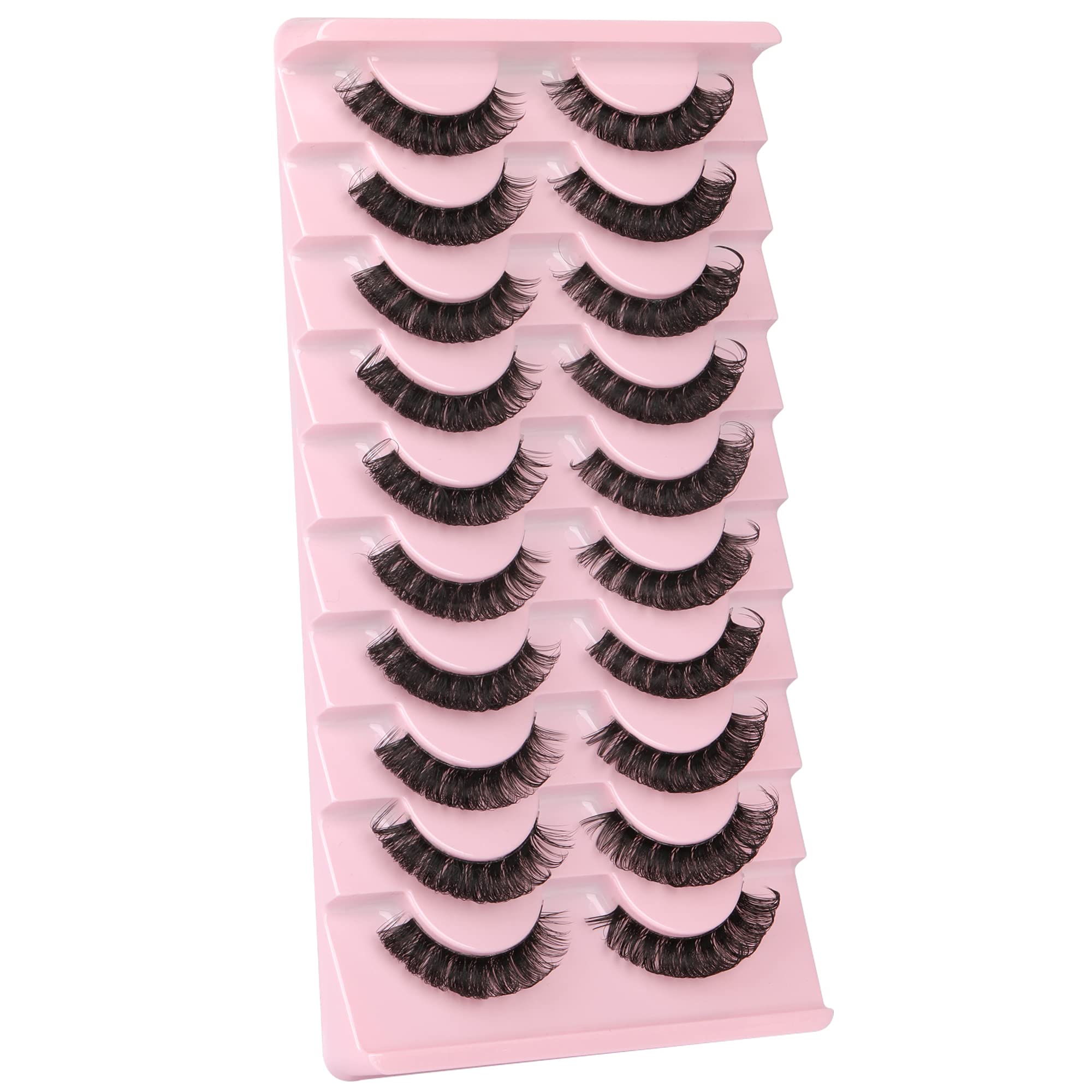 Newcally vegan faux mink lashes with soft cotton band for comfortable wear