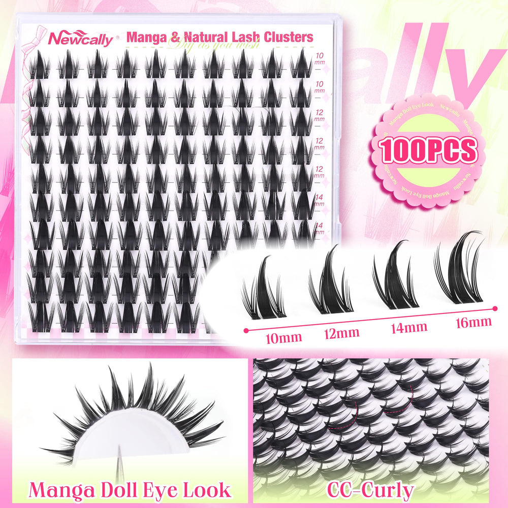 Newcally manga lash clusters deliver a doll-look for soft, believable lashes.