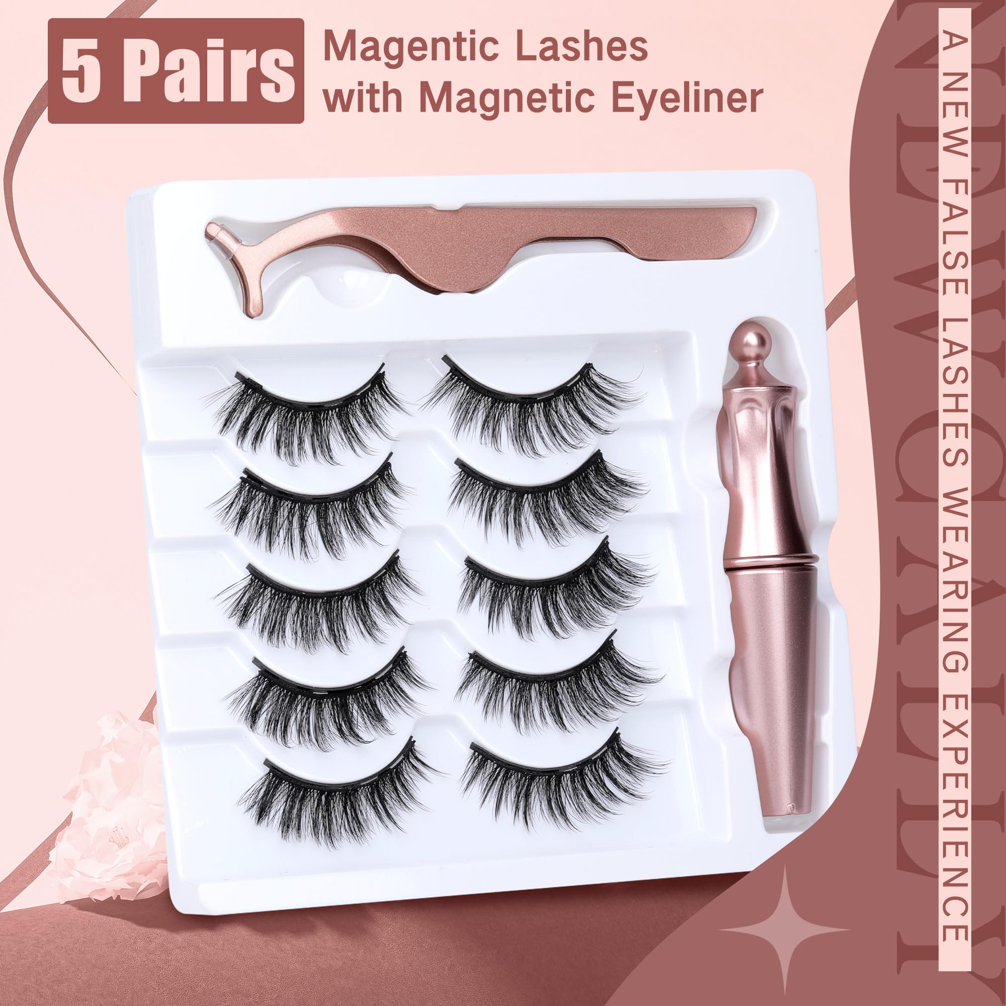 Newcally vegan lashes with liner for cruelty-free beauty routines