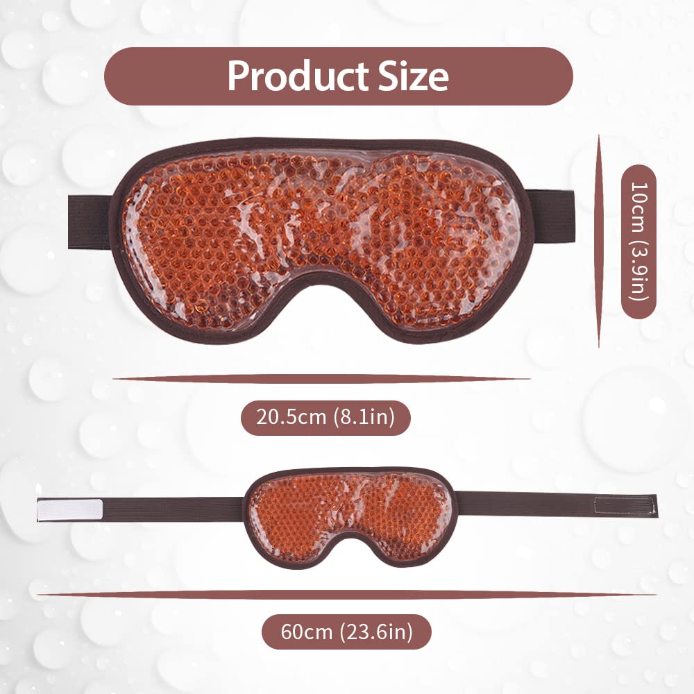 NEWGO cooling eye mask showing adjustable strap for secure, comfortable fit