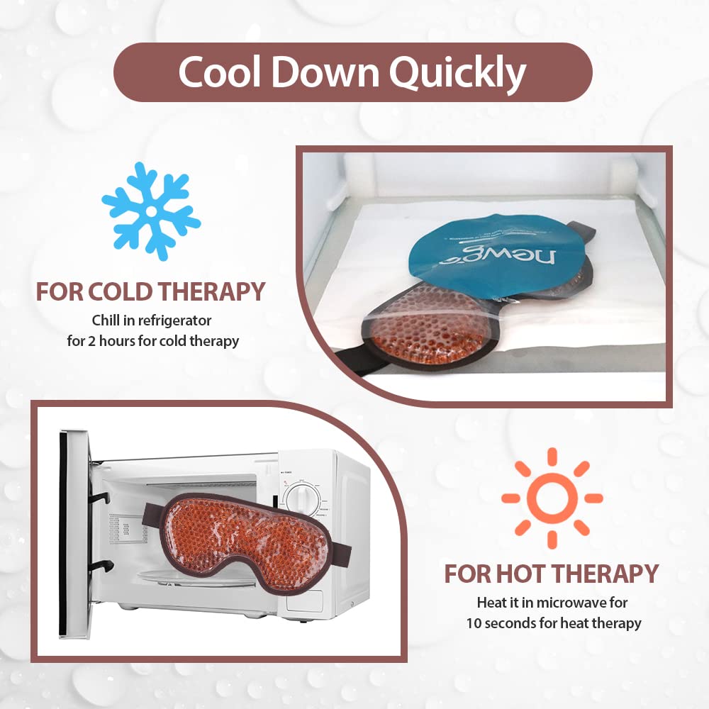 NEWGO cooling eye mask helping reduce dark circles with cool contact