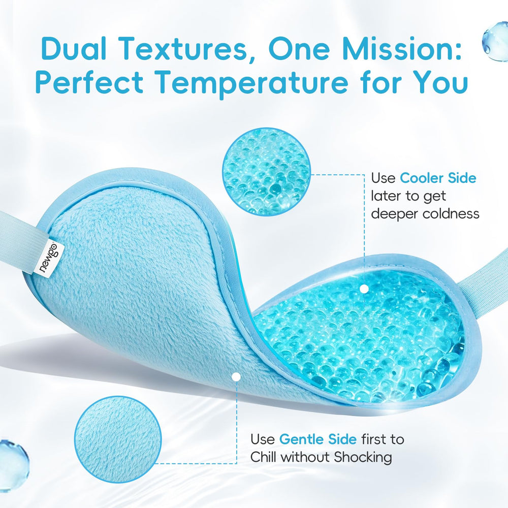 NEWGO eye mask provides headache relief with adjustable cooling therapy
