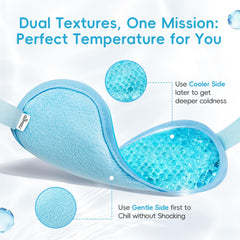 NEWGO eye mask provides headache relief with adjustable cooling therapy