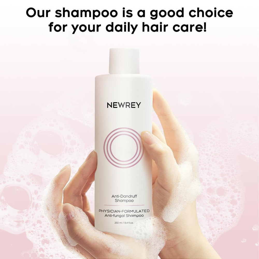 The NEWREY brand packaging front highlights its anti-dandruff solution.