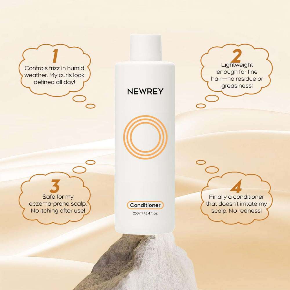 After-use glow: NEWREY hair looks shiny, smooth, and manageable