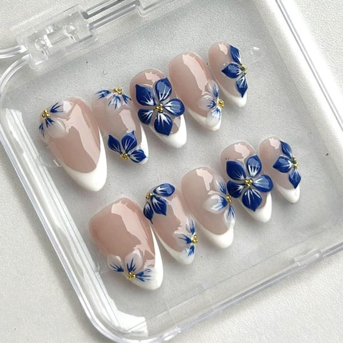 NEWSPIED white french tip press-on nails for a polished home look