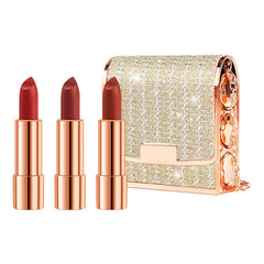 Newvenper matte lipstick set in a silver chain bag packaging