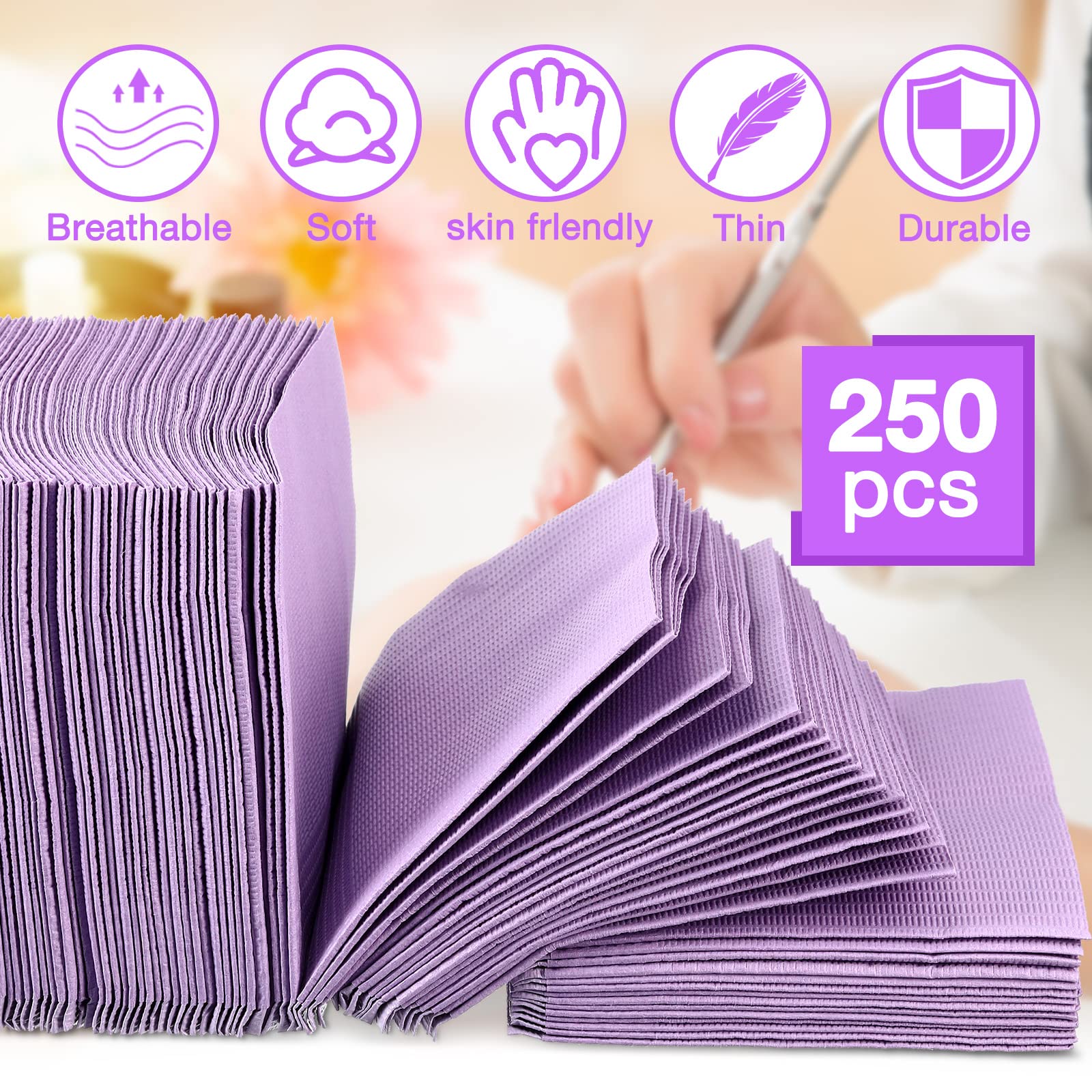 Newwiee disposable patient napkins offer quick cleanup between steps in clinics.