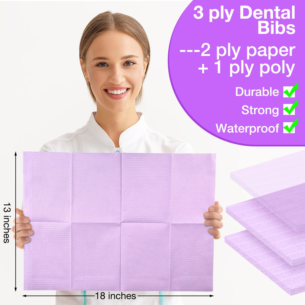Newwiee waterproof disposable bibs shield clothing from splashes in beauty settings.
