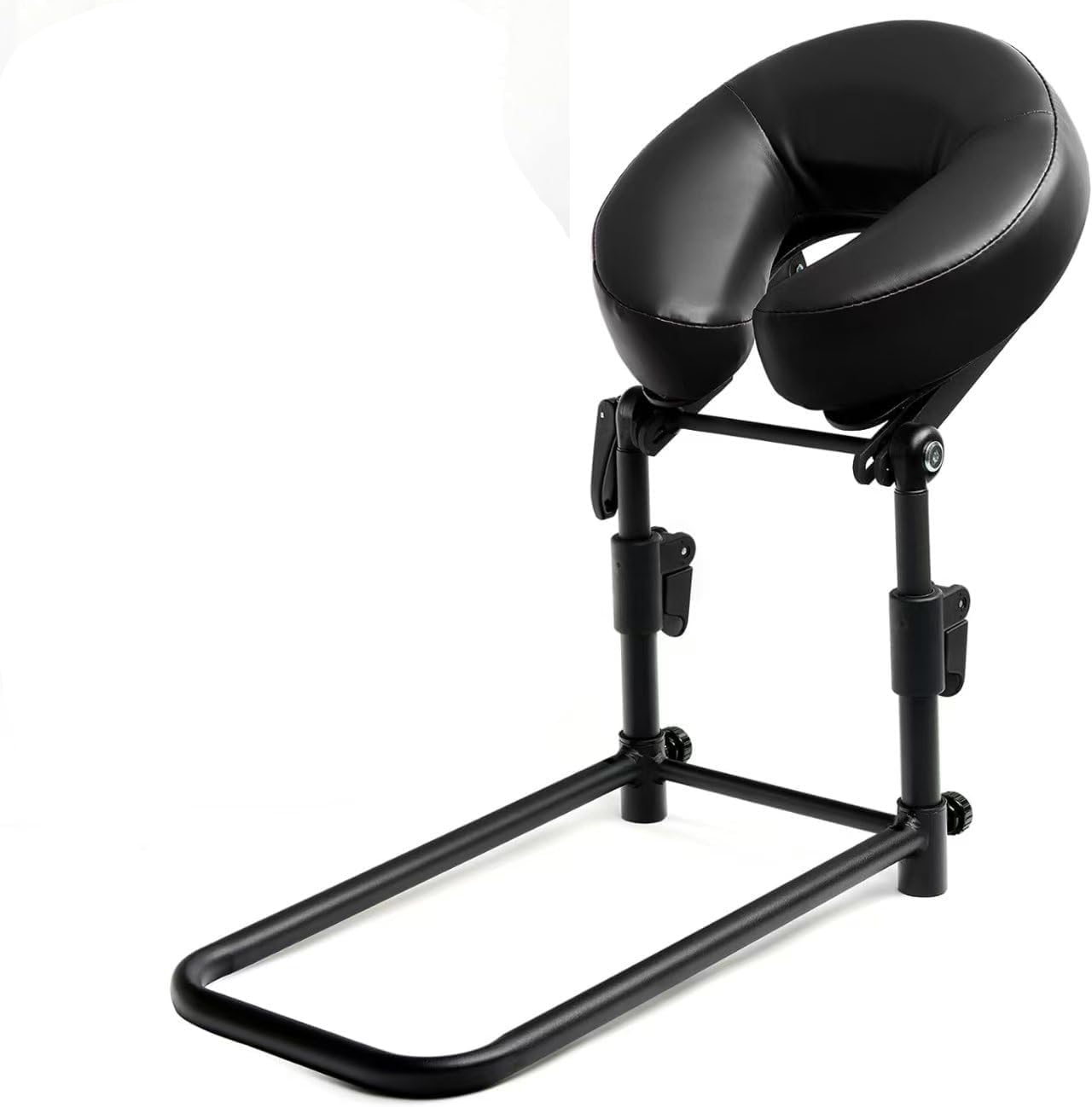 Newworldmassage under-mattress base keeps head supported without bulky gear.