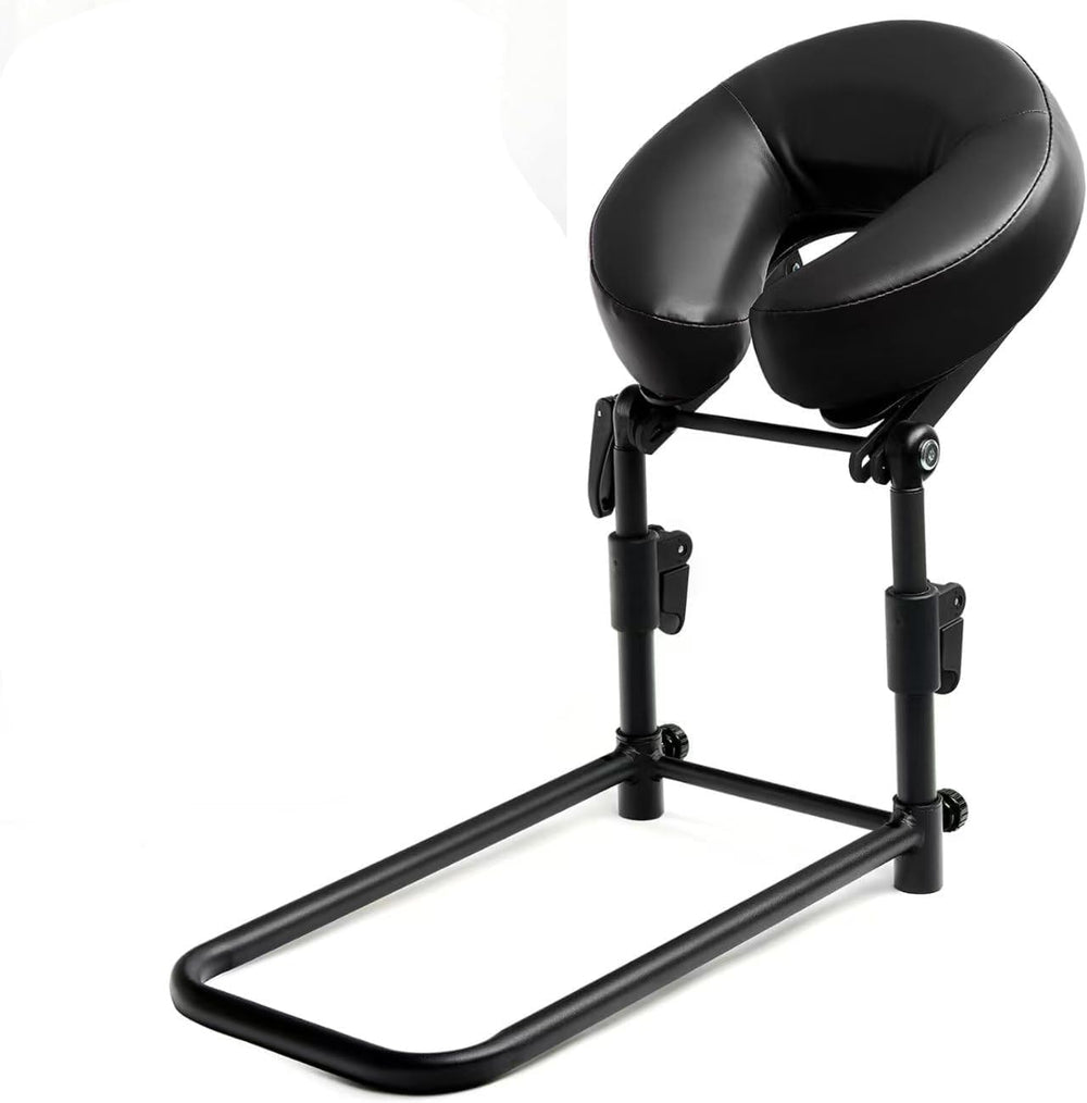 Newworldmassage under-mattress base keeps head supported without bulky gear.