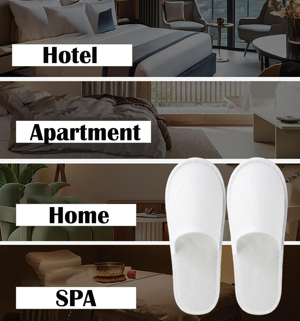 Nexboraque slippers in hotel setting suggest hygienic, convenient guest footwear