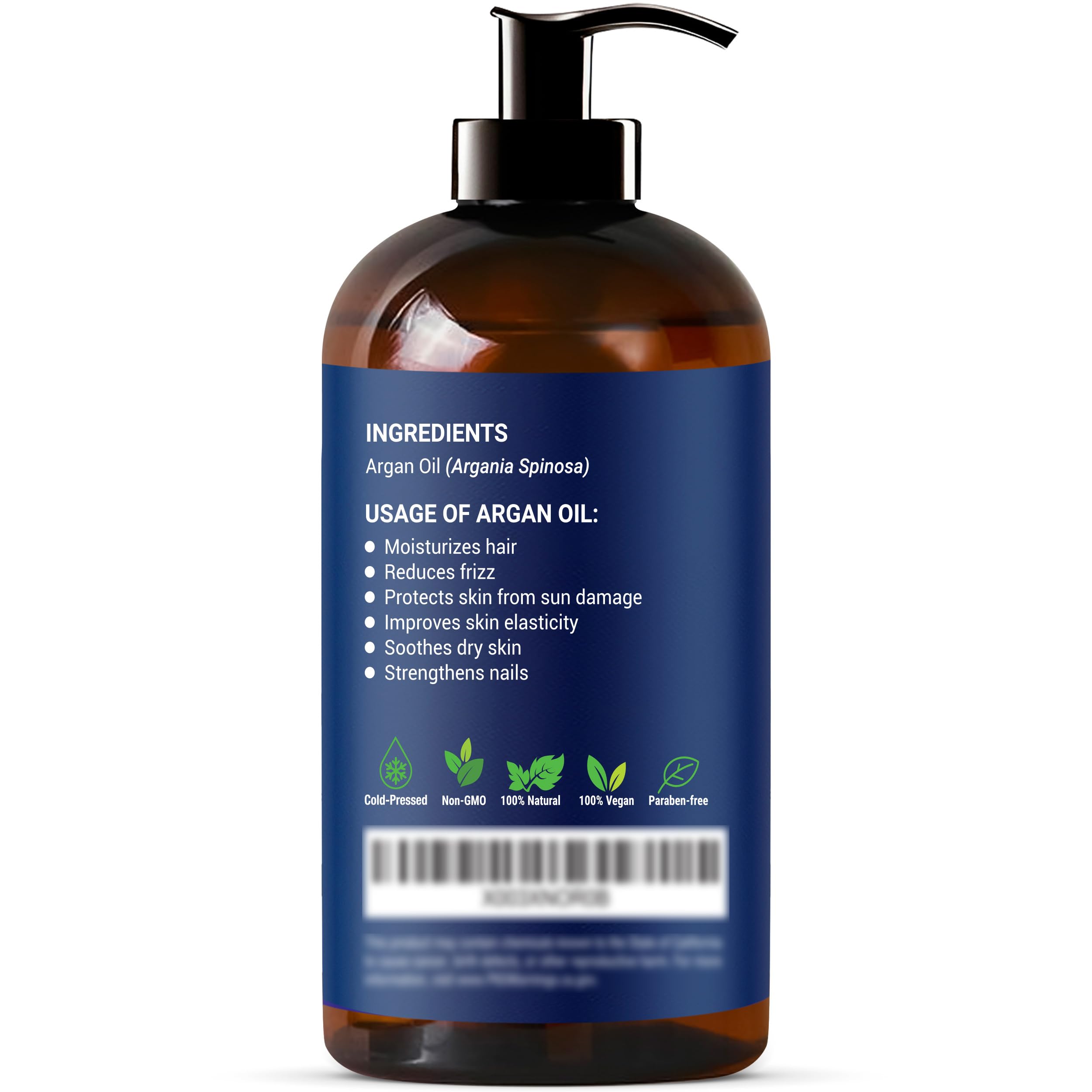 Nexon Botanics Argan Oil on face and nails usage concept image.