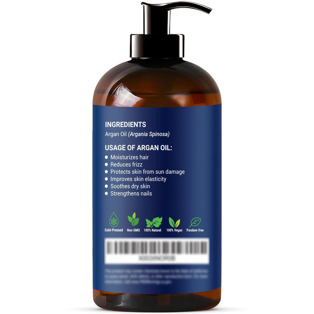 Nexon Botanics Argan Oil on face and nails usage concept image.