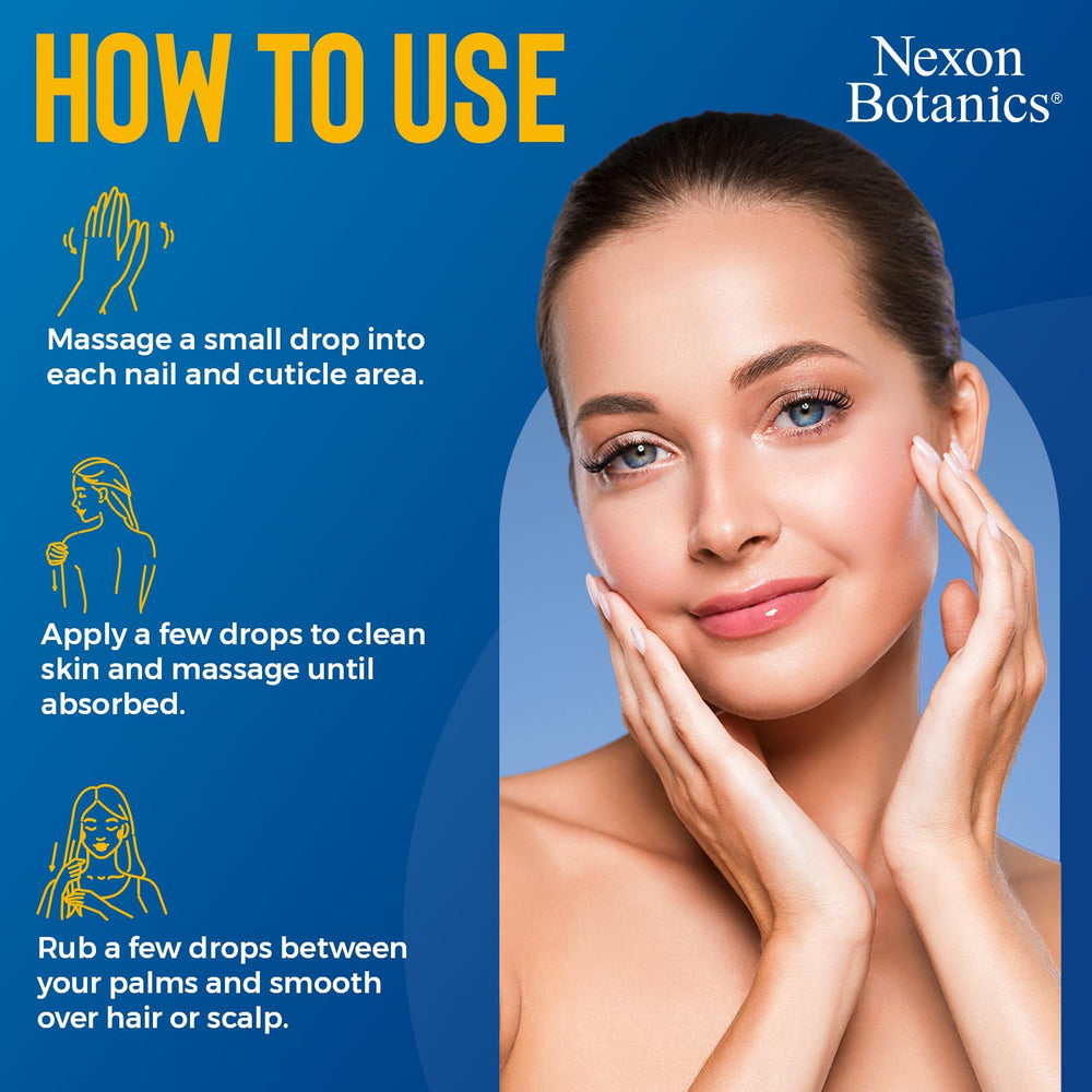 Hands and body use Nexon Botanics oil for gentle, nourished skin