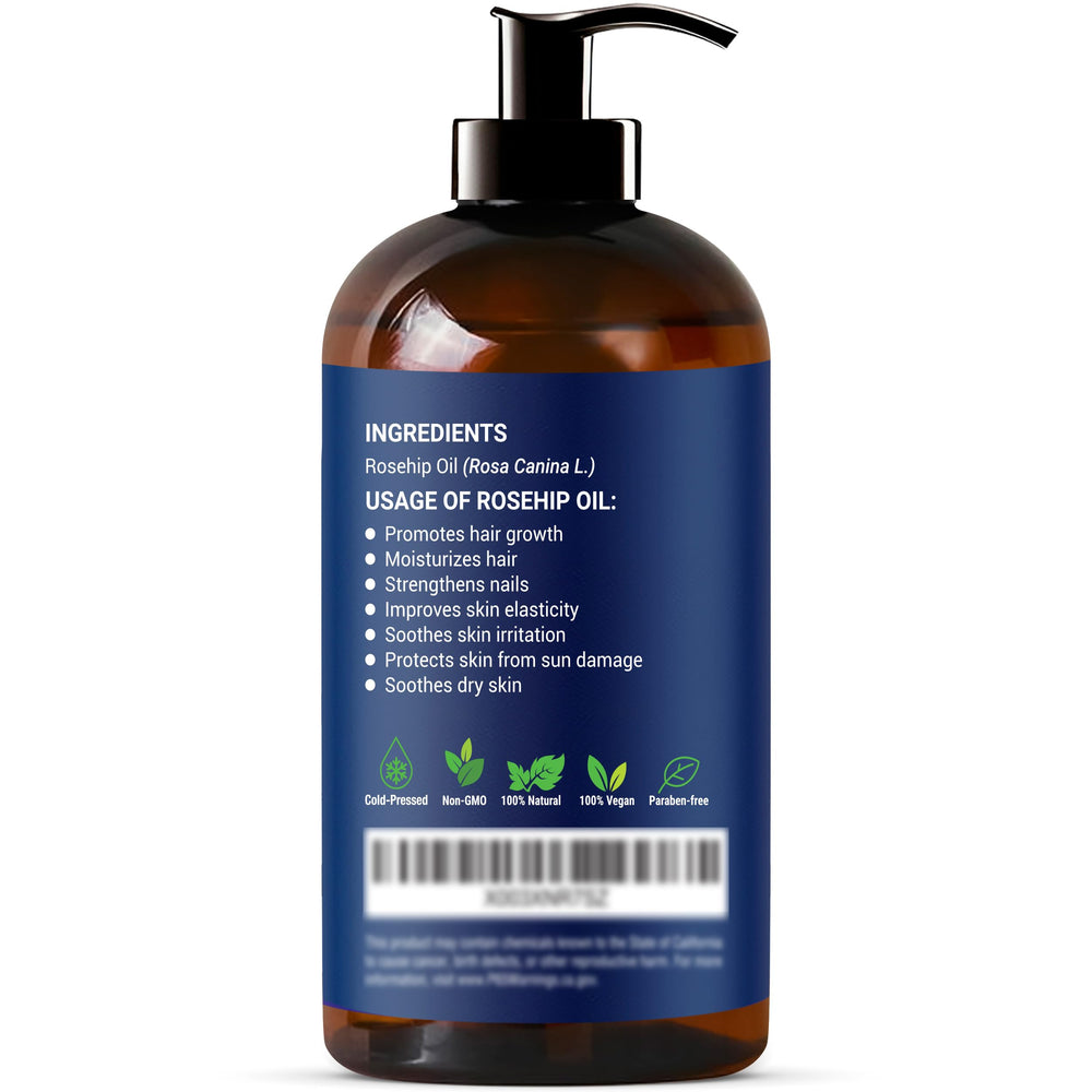 Nexon Botanics Rosehip Oil amber bottle protects freshness