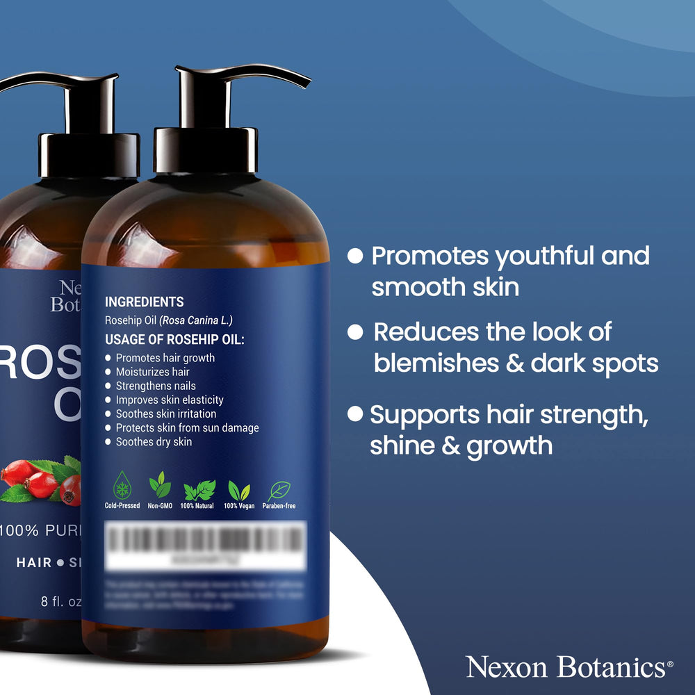 Nexon Botanics Rosehip Oil used with gua sha for a smooth facial massage