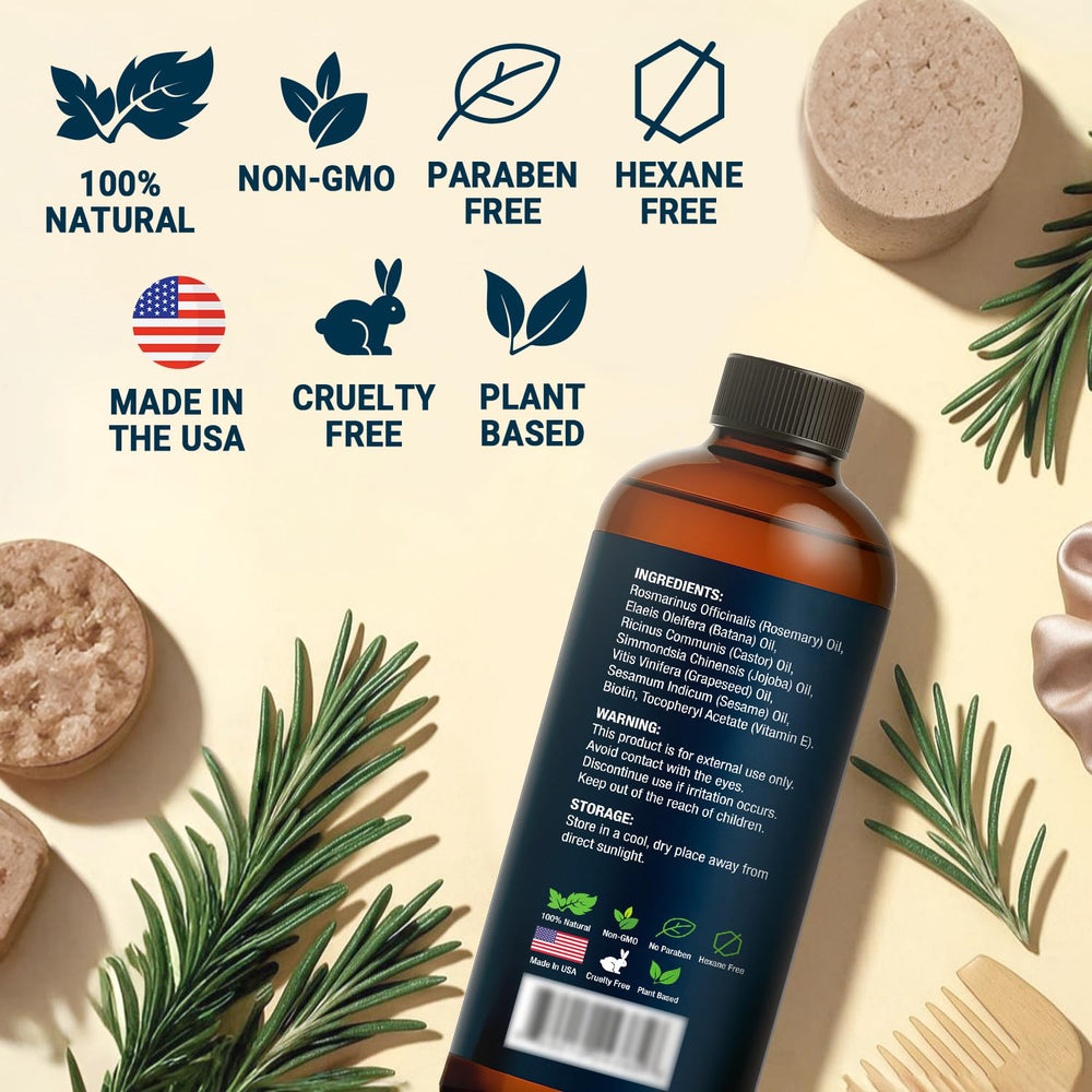 Nexon Botanics USA-made bottle displayed with natural ingredients.