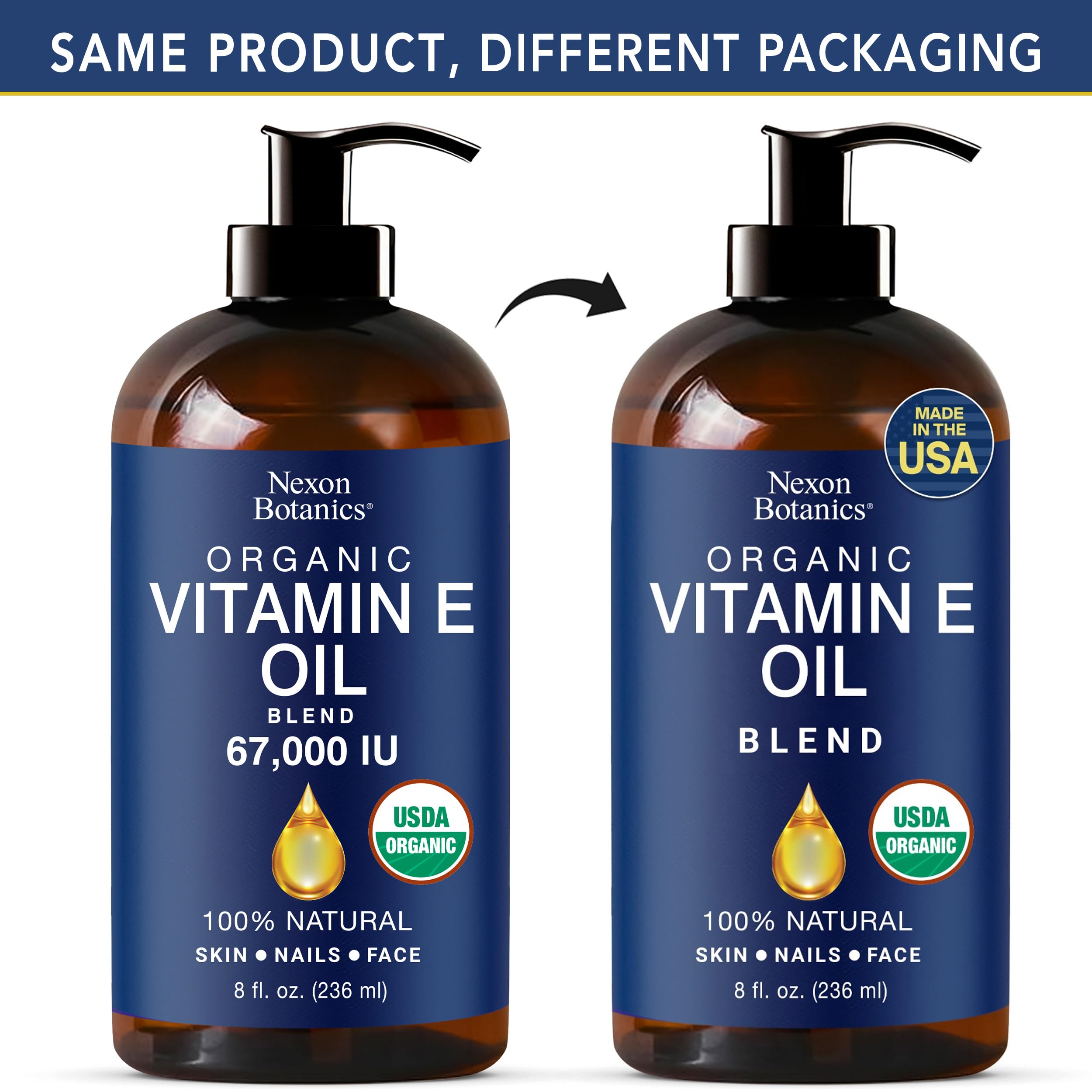 Nexon Botanics Vitamin E oil for nails and growth support.
