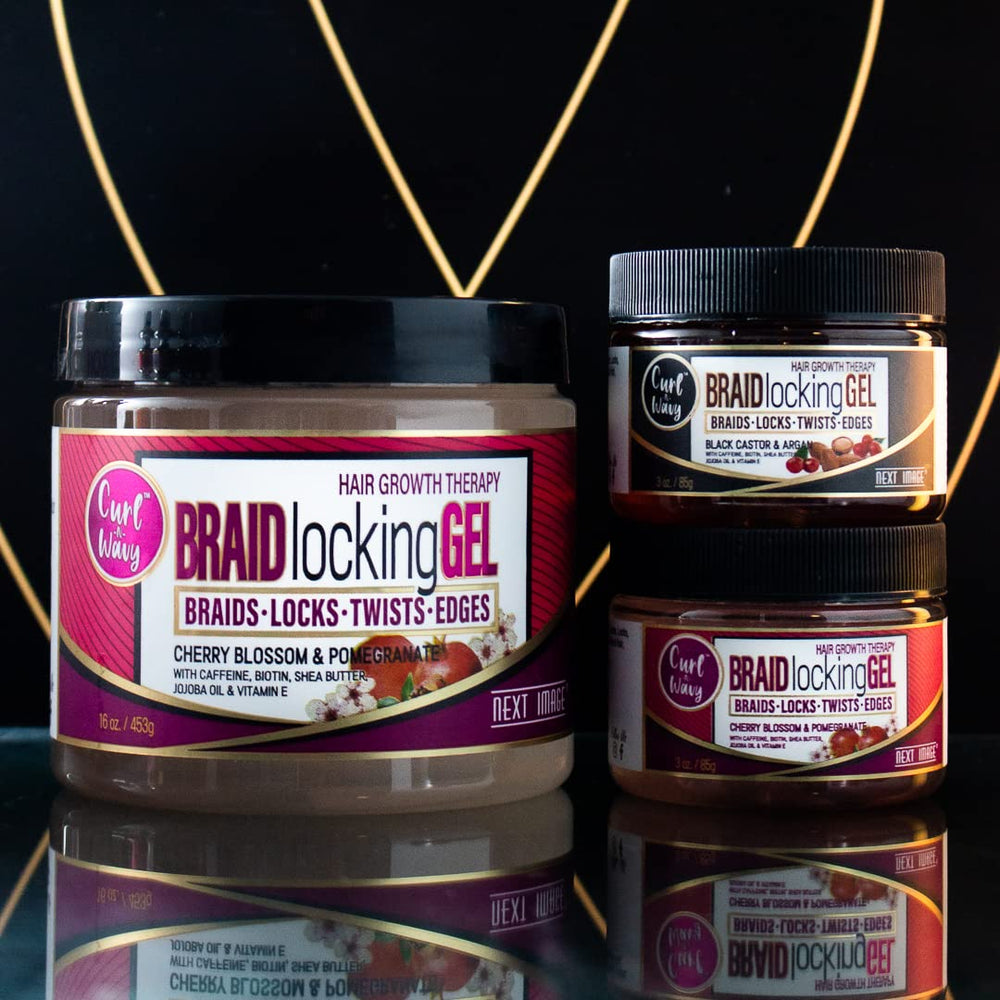 NEXT IMAGE Braid Locking Gel anti-flaking test shows clean, defined styles