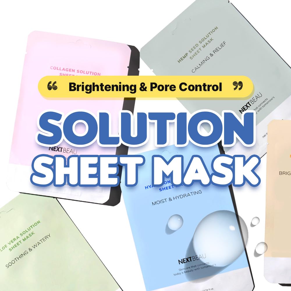 NEXTBEAU Niacinamide sheet mask for balanced, even-toned skin.