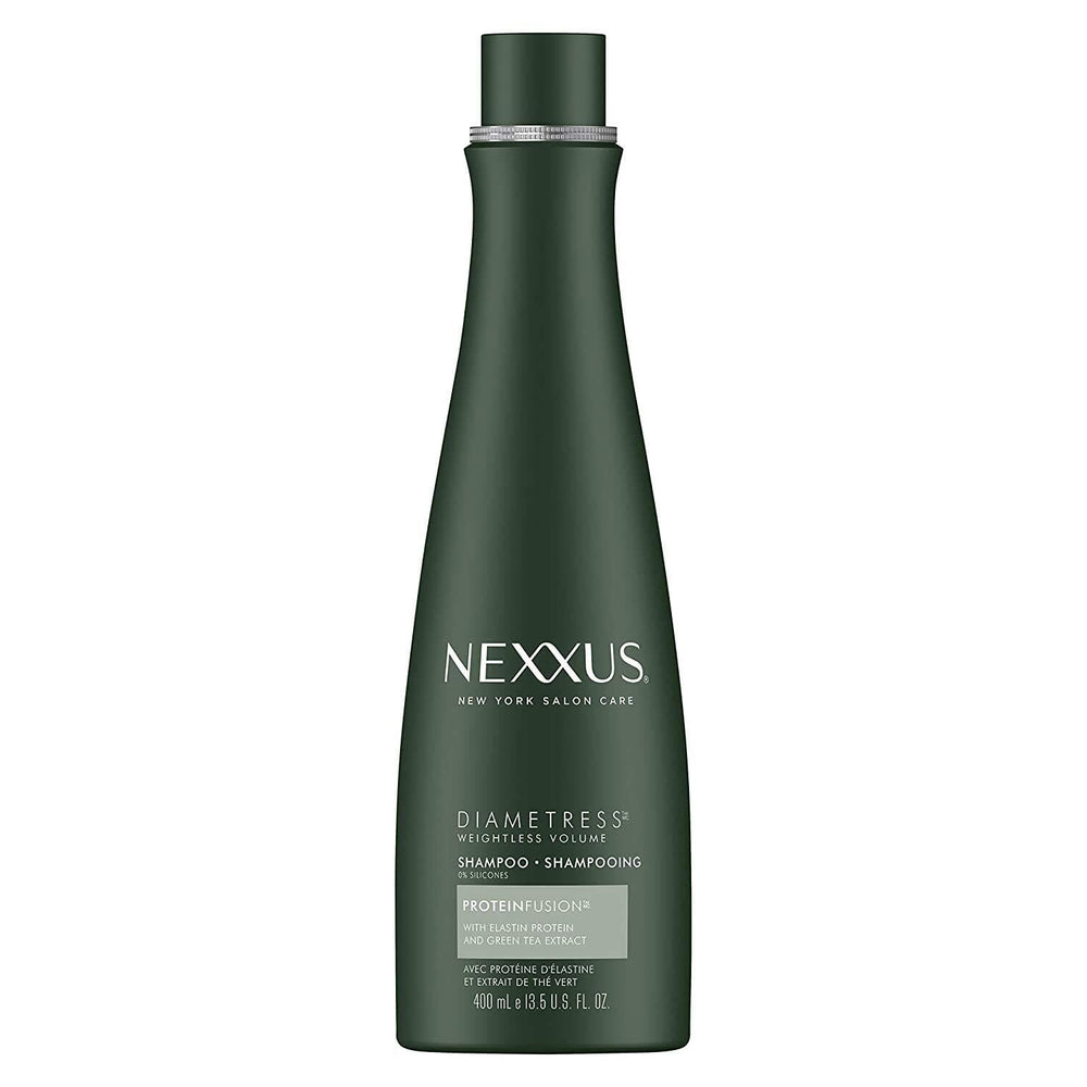Nexxus Diametress volumizing shampoo bottle front for fuller-looking hair.