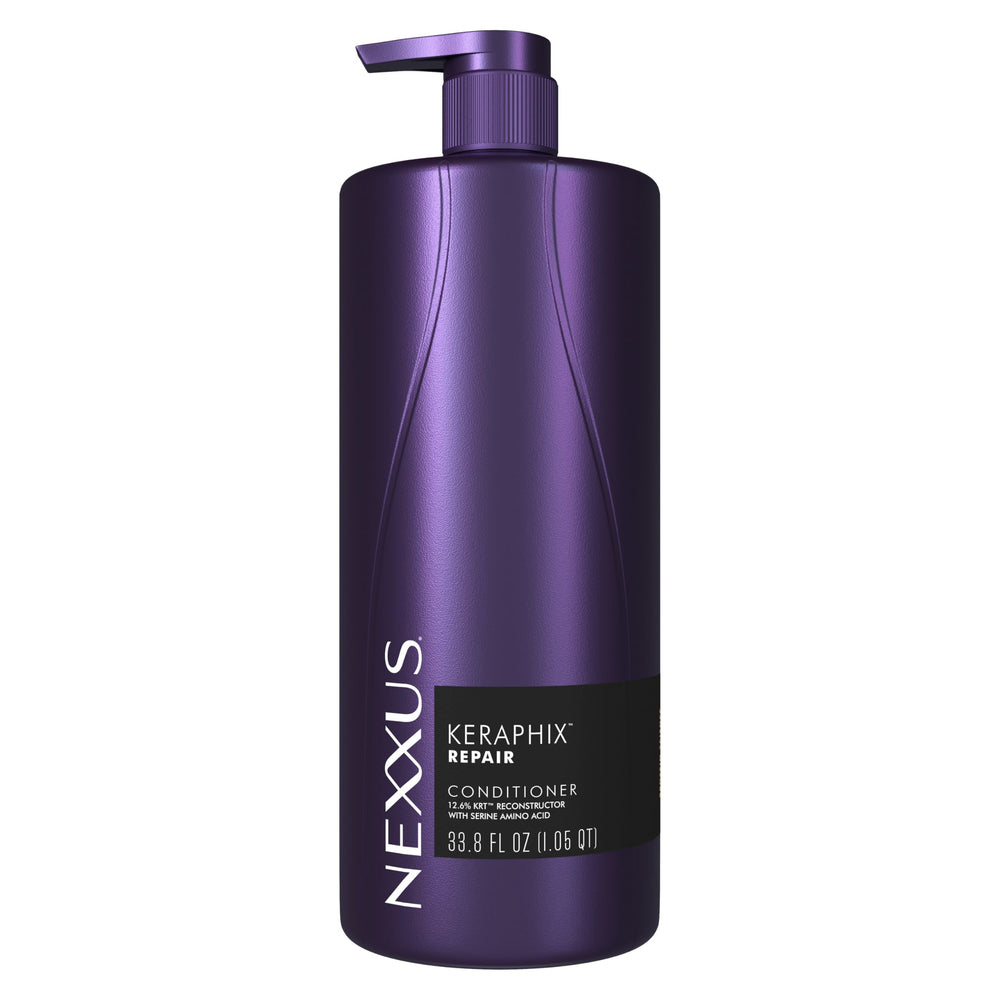Nexxus Keraphix conditioner bottle for at-home salon care.