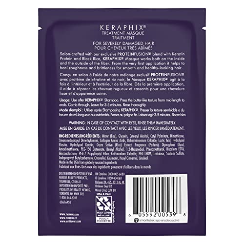 Nexxus Keraphix Mask mid-lengths and ends during application for deep conditioning.