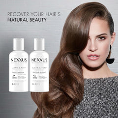 Nexxus Protein Fusion elastin bottle highlights repair support.