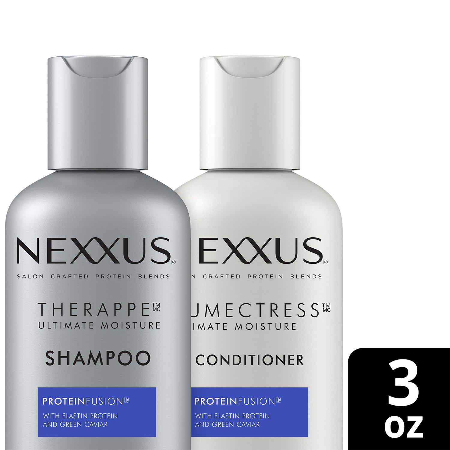 Nexxus Therappe shampoo close-up highlighting elastin protein benefits