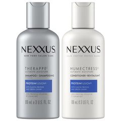 Nexxus Therappe travel-size shampoo bottle pour delivering moisture for dry hair