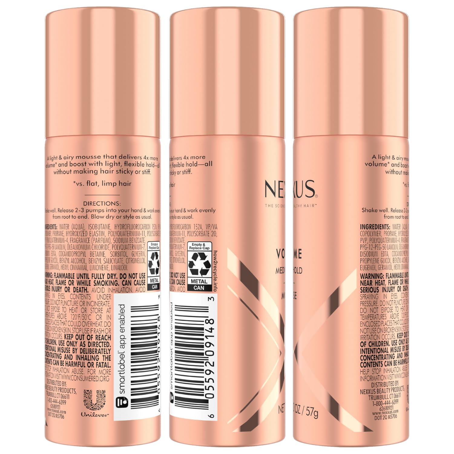 Nexxus Travel Mousse 4-pack box image shows travel-ready styling kit.