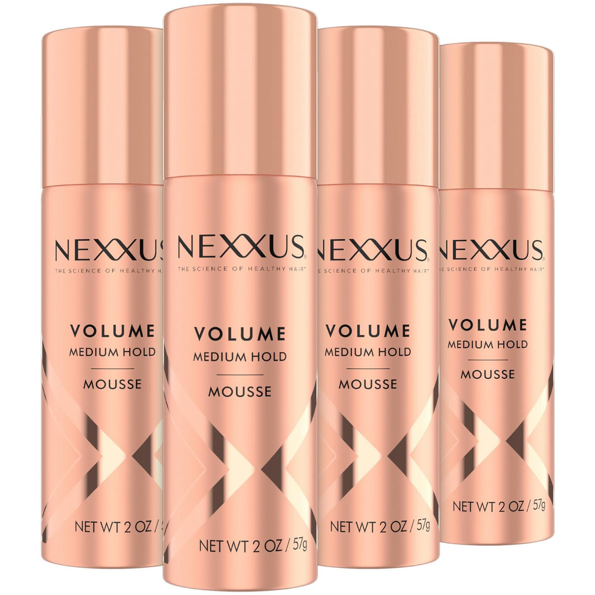 Nexxus Travel Mousse bottle 2oz for portable volume and control.