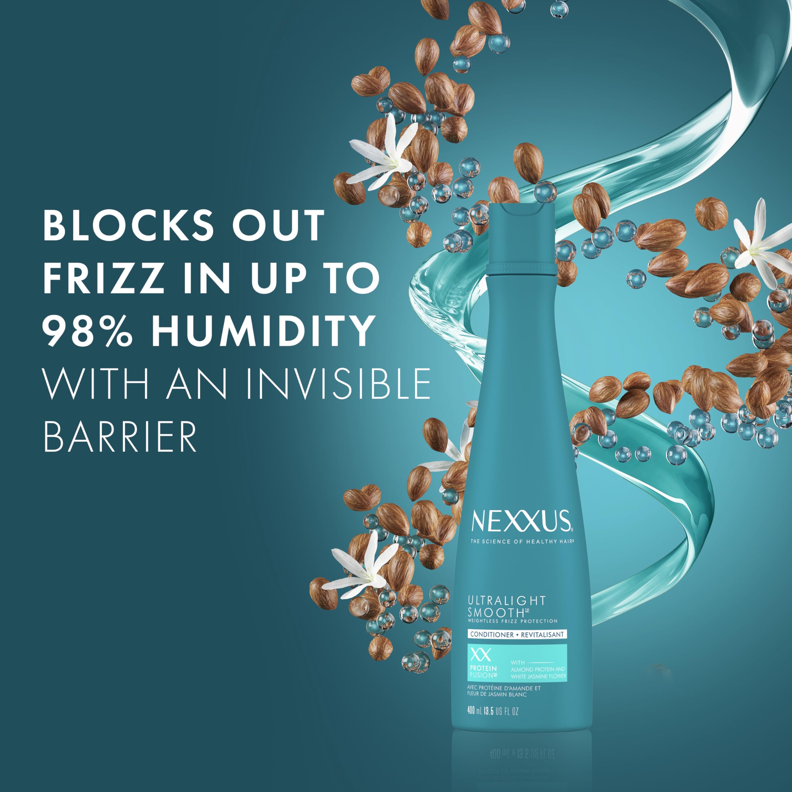 Nexxus Ultralight Smooth hair showing frizz control and shine