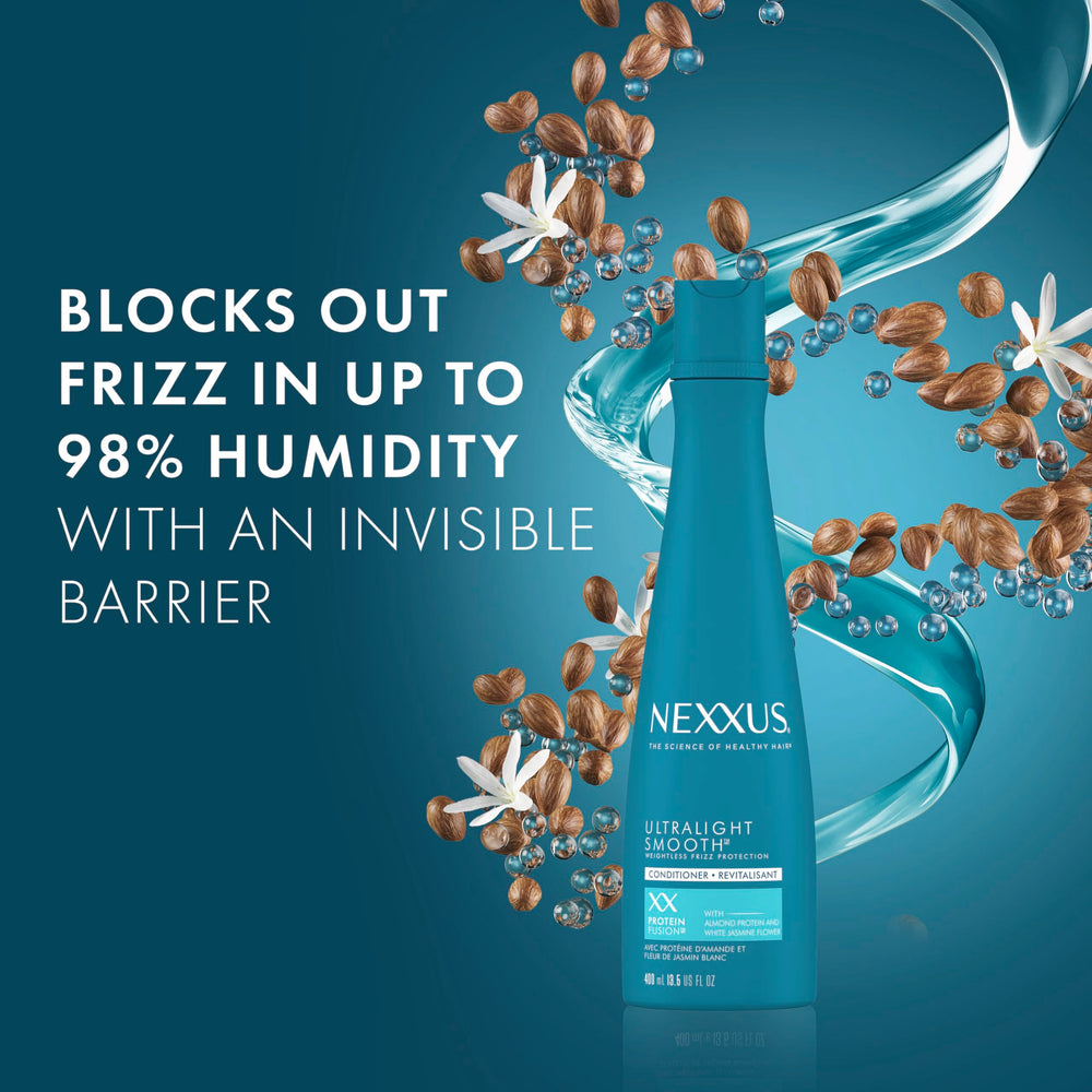 Nexxus Ultralight Smooth hair showing frizz control and shine