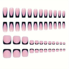 NHIXK press-on toenails square for an at-home pedicure.