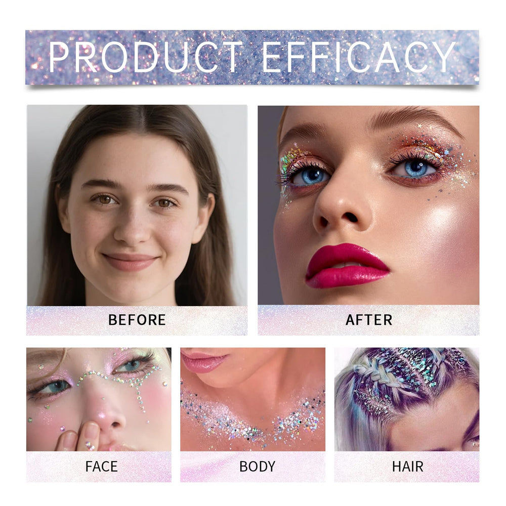 NHIYQF Eye Lip Hair Glitter Stick adds shimmer without heaviness.