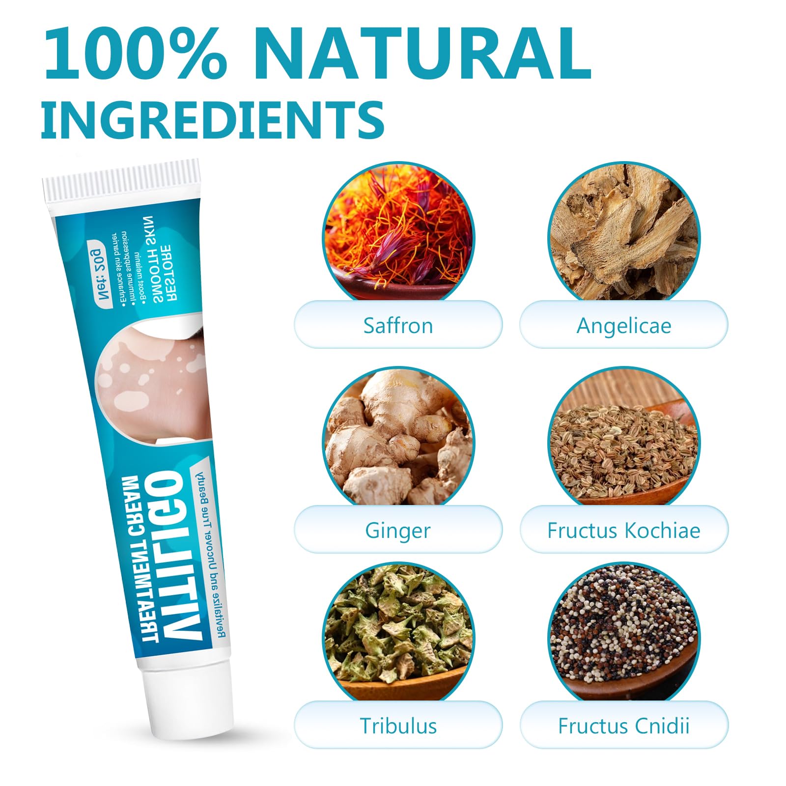 NHZ Vitiligo Cream bottle and cap design for easy application.