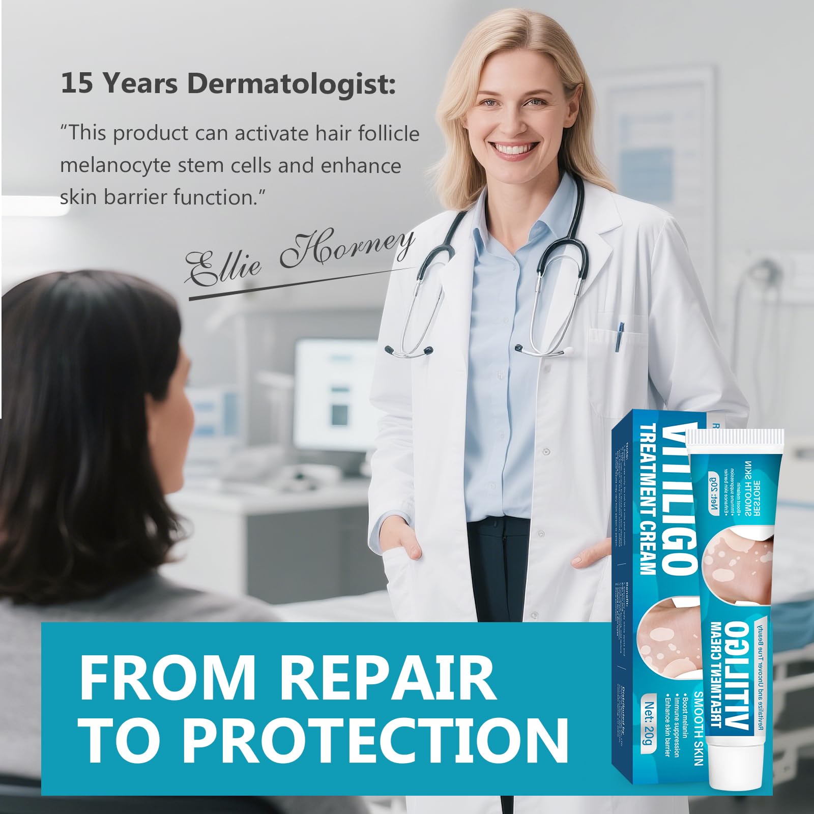 NHZ Vitiligo Cream can be used on face and hands safely.