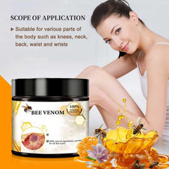 Niaoyun Bee Venom Cream being applied with gentle massage.
