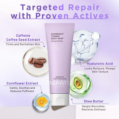 NIAWIT Overnight Toning Body Whip bottle with pump-top for easy nightly application and even spread.