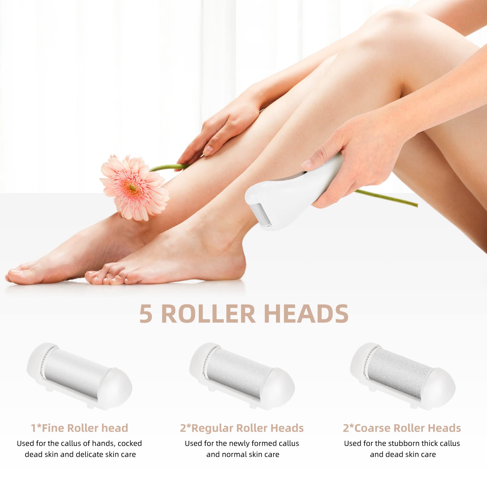 NiceBirdie regular roller head 1 for efficient medium callus removal