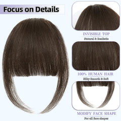 Niceone Hair real-hair bangs texture showcases heat-friendly style possibilities.