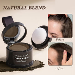 Nicgou Maycheer Hairline Shadow Powder applicator puff enables precise application.