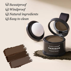 Nicgou Maycheer Hairline Shadow Powder brush stroke shows soft, natural finish.