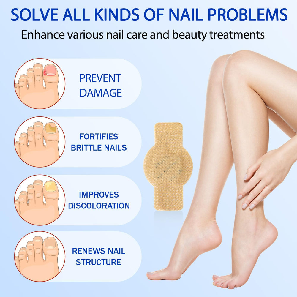 Applied patch on toenail showing contour around nail edges