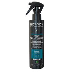 Nick Vick Day After Curl Definer bottle pour guides even application for defined curls.