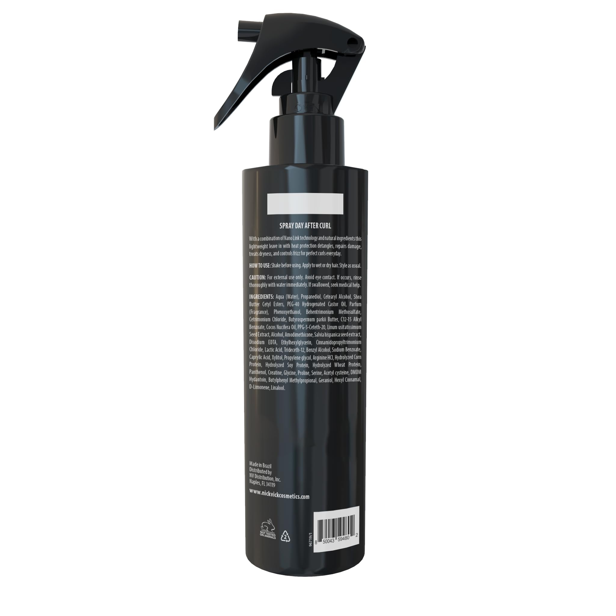Nick Vick Day After Curl Definer spray mist delivers lightweight hold with frizz control.