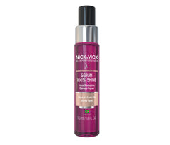 Nick Vick Exceptional Multitasking Hair Serum shine bottle for radiant gloss and frizz control.