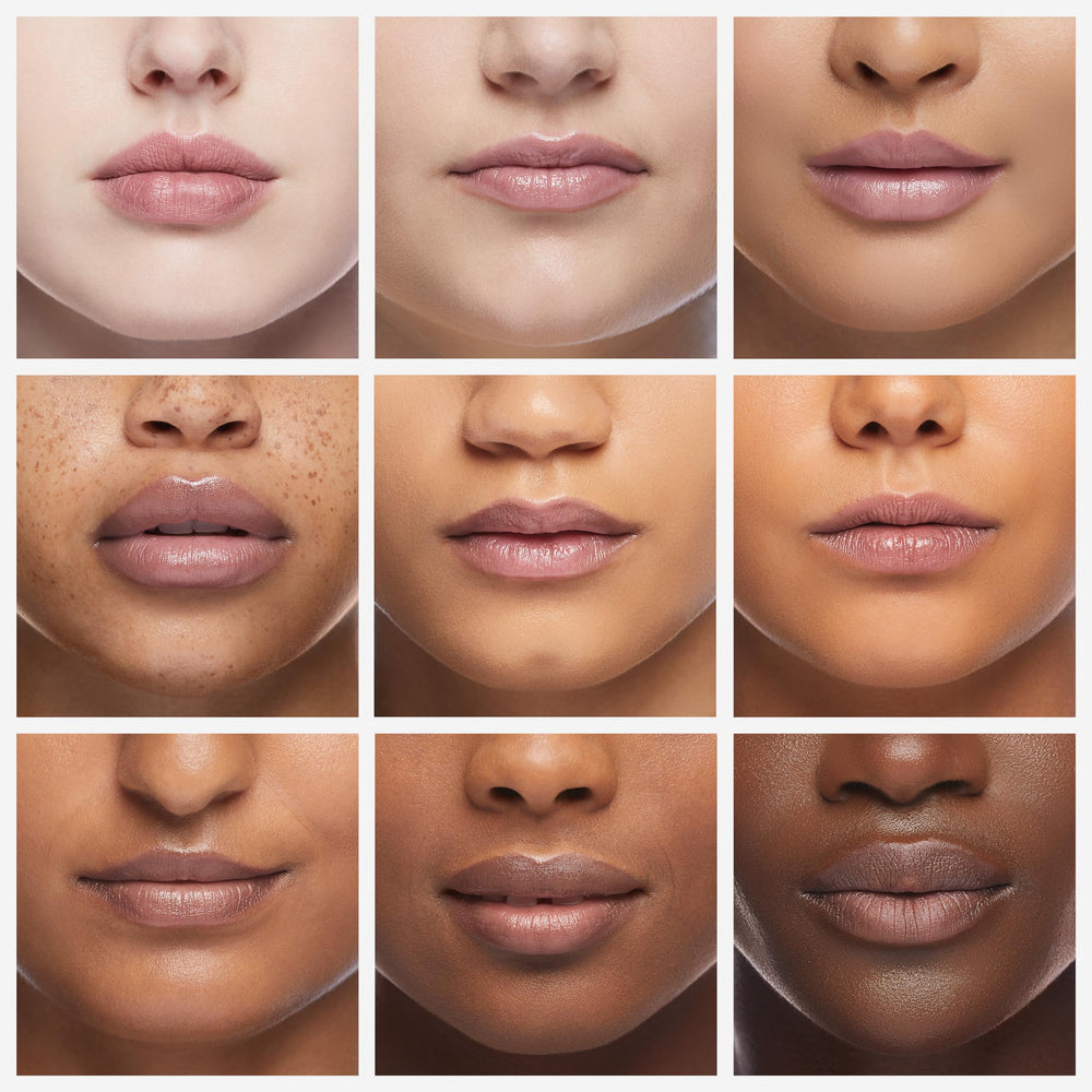 Nicka K New York Shea Butter Lip Therapy in use, smoothing lips and providing protection.